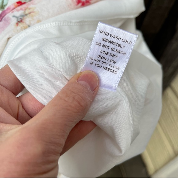 Forever 21 Linen Blend Floral Sleeveless Midi Dress Sz M - Picture 11 of 14